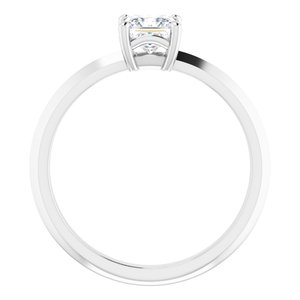 14K X1 White Gold 4.5 mm Square Ring Mounting