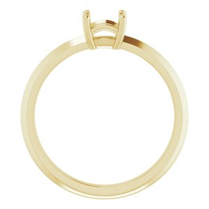10K Yellow Gold 4.5 mm Square Ring Mounting – image 2