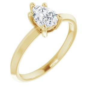 18K Yellow Gold 7x5 mm Pear Ring Mounting