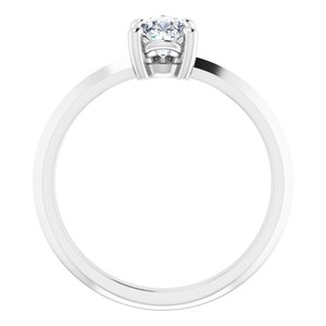 18K White Gold 7x5 mm Pear Ring Mounting – image 3