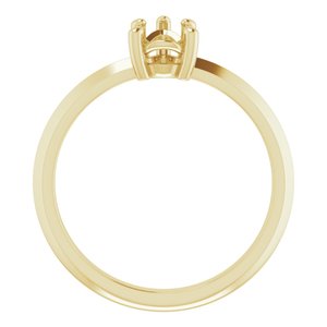 18K Yellow Gold 7x5 mm Pear Ring Mounting – image 4