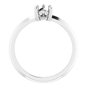 18K White Gold 7x5 mm Pear Ring Mounting – image 4