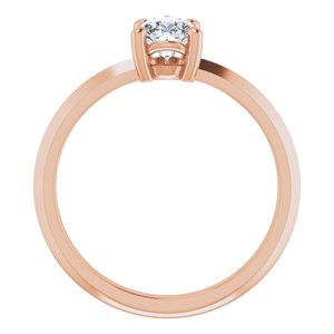 18K Rose Gold 7x5 mm Pear Ring Mounting – image 3