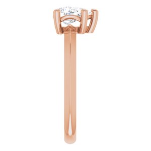 14K Rose Gold 7x5 mm Pear Ring Mounting – image 5