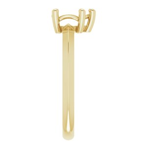 10K Yellow Gold 7x5 mm Pear Ring Mounting – image 6