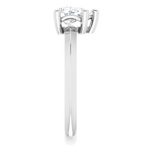 18K White Gold 7x5 mm Pear Ring Mounting – image 5