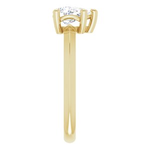 18K Yellow Gold 7x5 mm Pear Ring Mounting – image 5