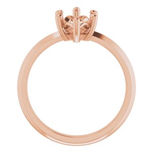 10K Rose Gold 12x6 mm Marquise Ring Mounting – image 4