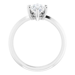 14K X1 White Gold 12x6 mm Marquise Ring Mounting – image 3