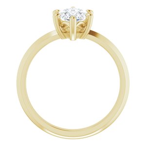 10K Yellow Gold 12x6 mm Marquise Ring Mounting – image 3