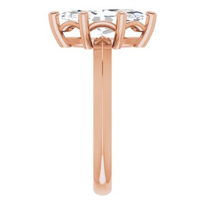 10K Rose Gold 12x6 mm Marquise Ring Mounting – image 7