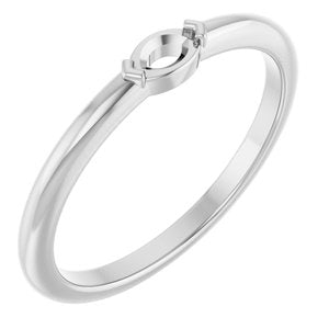 10K White 4.5x2.5 mm Marquise Solitaire Ring Mounting – image 2