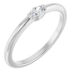 18K Palladium White 4.5x2.5 mm Marquise Solitaire Ring Mounting