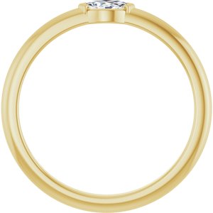 18K Yellow 4.5x2.5 mm Marquise Solitaire Ring Mounting – image 3