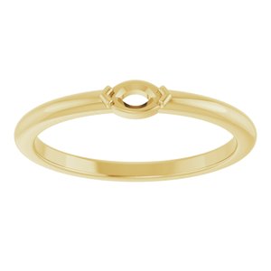 18K Yellow 4.5x2.5 mm Marquise Solitaire Ring Mounting – image 6