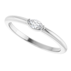Continuum Sterling Silver 4.5x2.5 mm Marquise Solitaire Ring Mounting – image 8