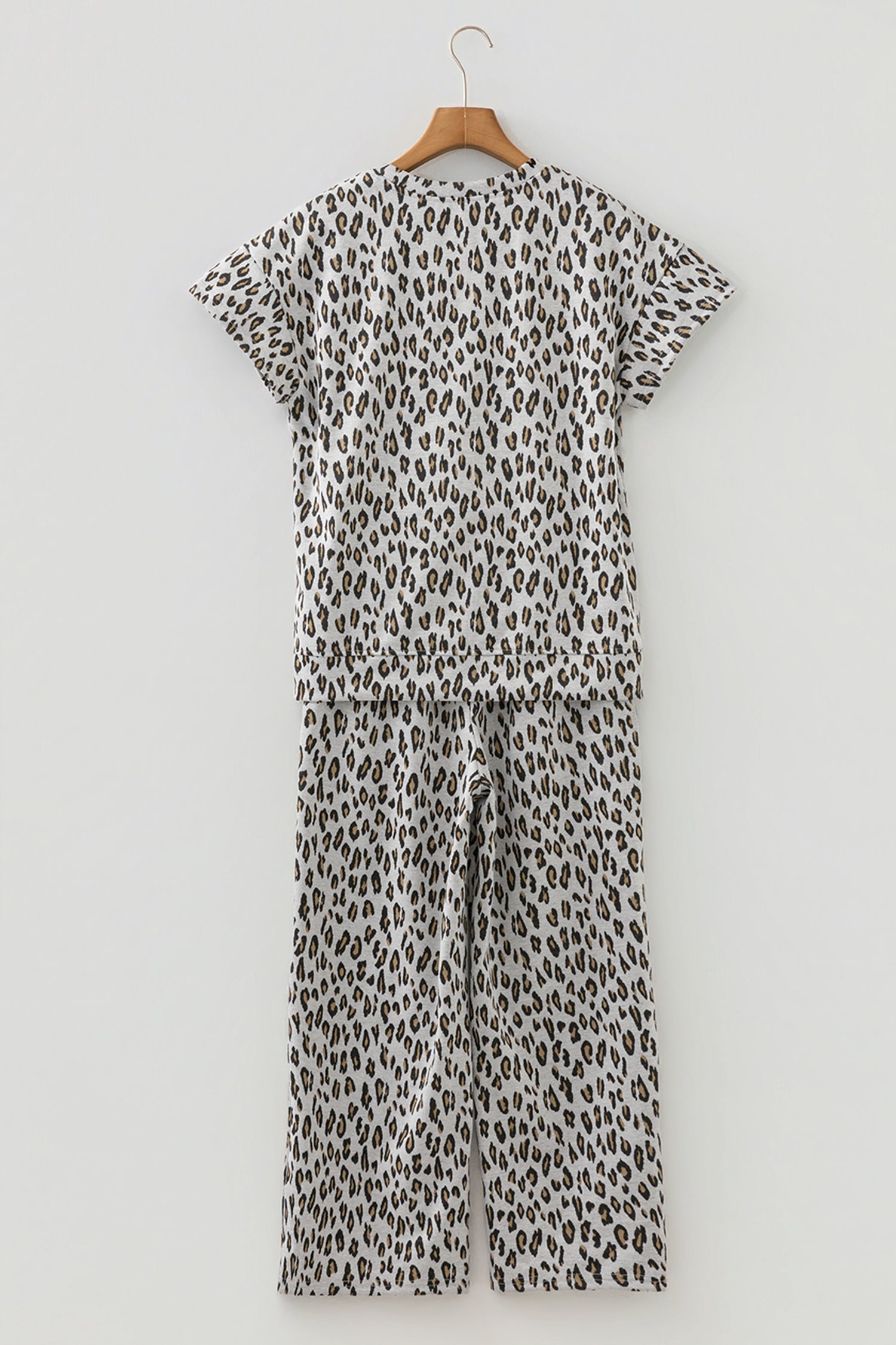 Leopard Short Sleeve Tee & Pants Set