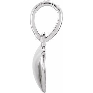 Sterling Silver .03 CT Natural Diamond Heart Pendant