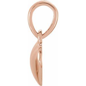 14K Rose Gold .03 CT Natural Diamond Heart Pendant
