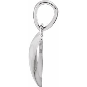 14K White Gold .05 CT Natural Diamond Heart Pendant