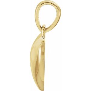 14K Yellow Gold .05 CT Natural Diamond Heart Pendant