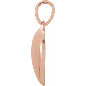 14K Rose Gold 1/10 CT Natural Diamond Heart Pendant