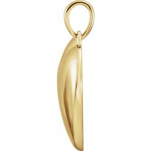 14K Yellow Gold 1/6 CT Natural Diamond Heart Pendant
