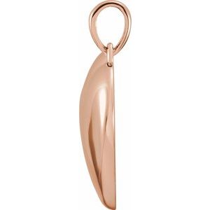 14K Rose Gold 1/6 CT Natural Diamond Heart Pendant