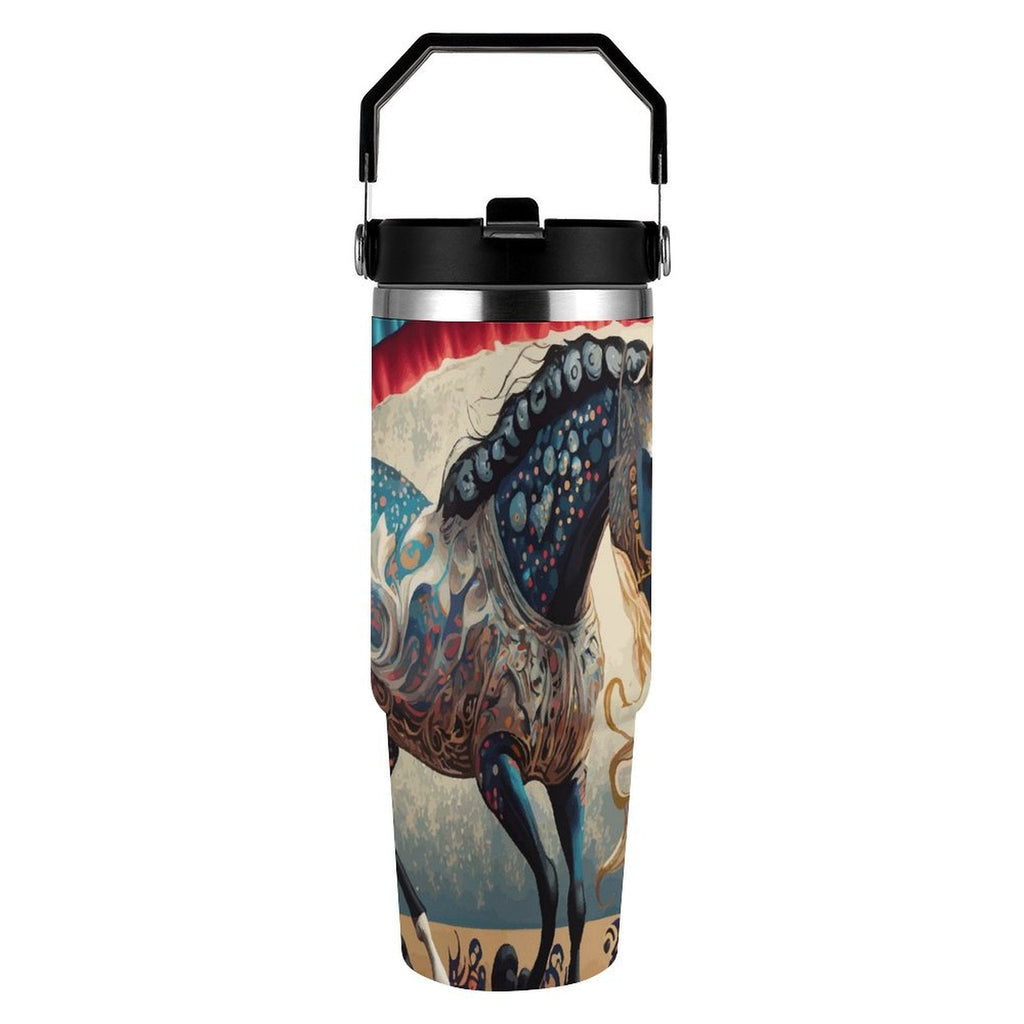 Bejeweled Horse 30 oz Stainless Steel Water Bottle Tumbler