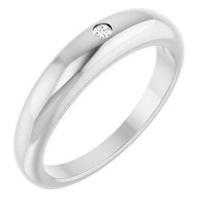 Continuum Sterling Silver 2 mm Round Petite Dome Ring Mounting