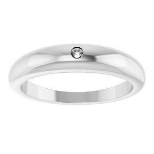 10K White 2 mm Round Petite Dome Ring Mounting – image 6
