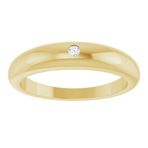 18K Yellow 2 mm Round Petite Dome Ring Mounting – image 5