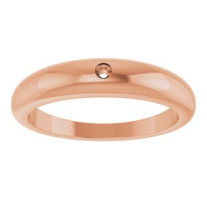 10K Rose 2 mm Round Petite Dome Ring Mounting – image 6