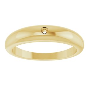 18K Yellow 2 mm Round Petite Dome Ring Mounting – image 6