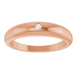 10K Rose 2 mm Round Petite Dome Ring Mounting – image 5