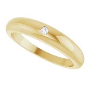 18K Yellow 2 mm Round Petite Dome Ring Mounting – image 8