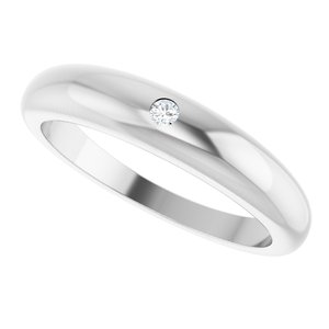 18K Palladium White 2 mm Round Petite Dome Ring Mounting – image 8