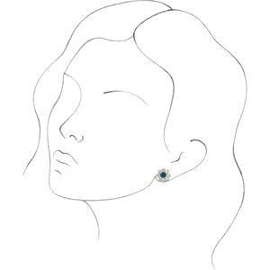 14K Rose Gold Natural London Blue Topaz & 3/4 CTW Natural Diamond Earrings – image 3