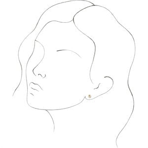 14K Yellow Gold 1/3 CTW Natural Diamond Domed Stud Earring – image 3