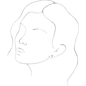 14K Rose Gold 1/3 CTW Natural Diamond Domed Stud Earring – image 3