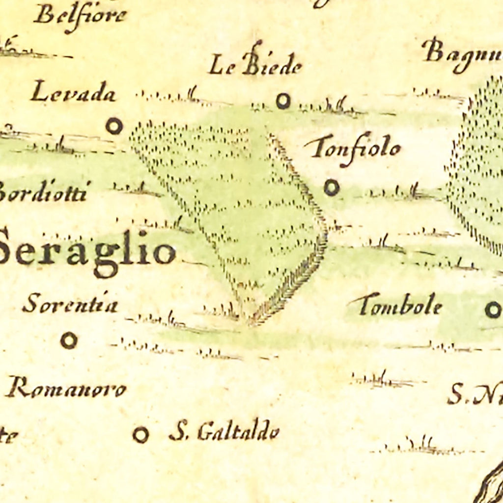 Vintage Map of Mantua, Italy 1665