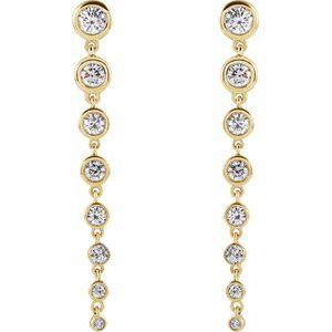 14K Yellow Gold 1 3/4 CTW Lab-Grown Diamond Earrings – image 2