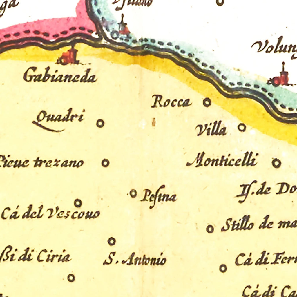 Vintage Map of Cremona, Italy 1665