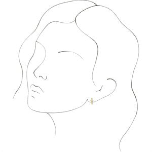 14K Yellow Gold 1/8 CTW Natural Diamond Huggie Hoop Earrings – image 3