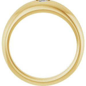 10K Yellow 4x3 mm Oval Petite Dome Ring Mounting – image 3