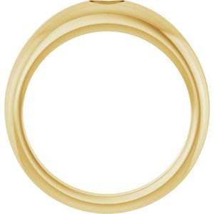 10K Yellow 4x3 mm Oval Petite Dome Ring Mounting – image 4