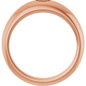 10K Rose 4x3 mm Oval Petite Dome Ring Mounting – image 4