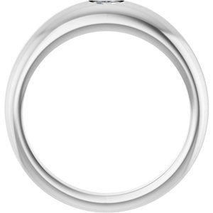 10K White 4x3 mm Oval Petite Dome Ring Mounting – image 3