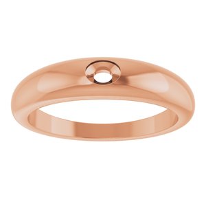10K Rose 4x3 mm Oval Petite Dome Ring Mounting – image 6