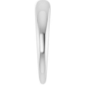 18K X1 White 4x3 mm Oval Petite Dome Ring Mounting – image 7